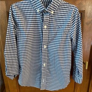 Vineyard Vines Navy and White Gingham Shirt